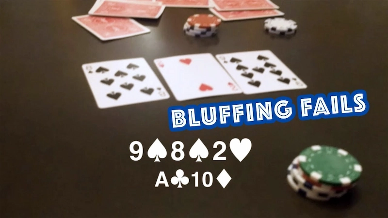 Some mistakes when using bluffing strategies in Poker