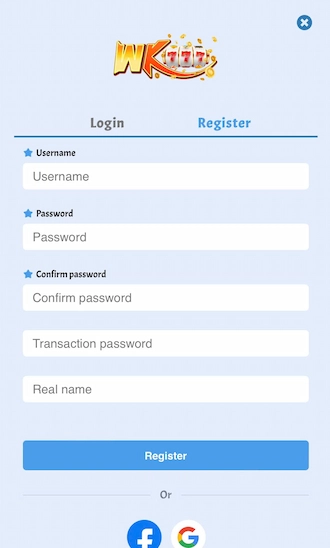 💎Step 2: Fill in the registration information.